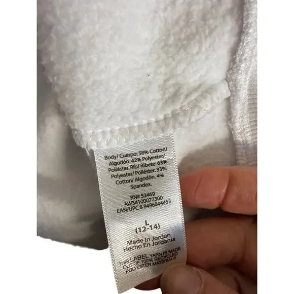 Athletic Works LOVED John 3:16 White Graphic Sweatshirt Pullover L (12-14) - Picture 7 of 7